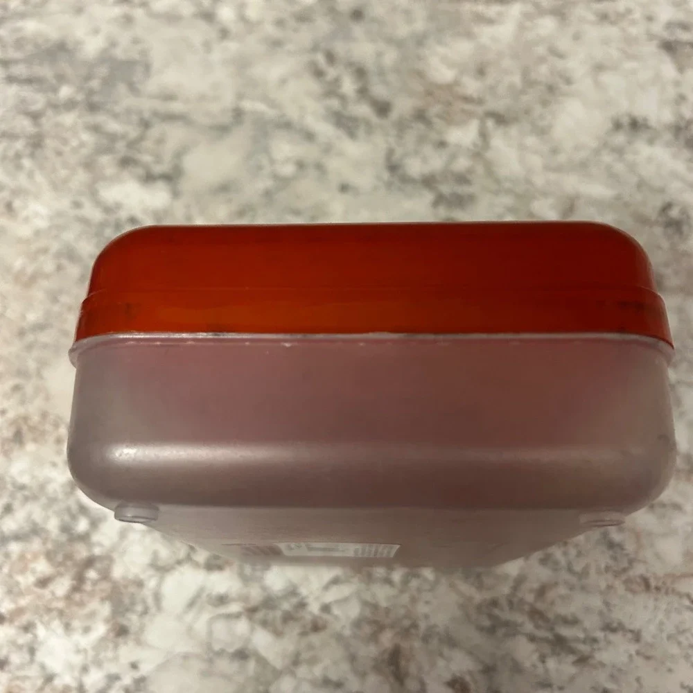 Eldon SpaceMaker Pencil Box Orange Vintage 90s Plastic School Supply Case